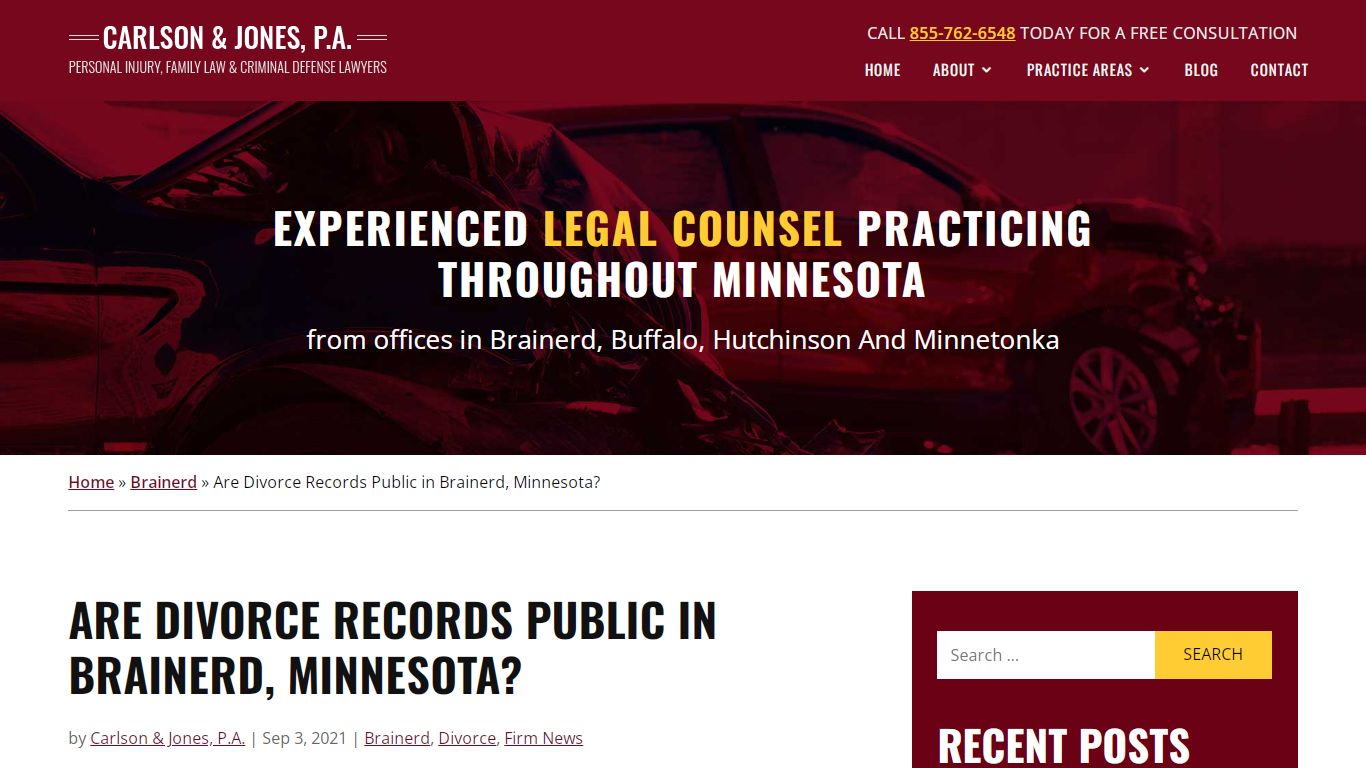 Are Divorce Records Public in Brainerd, Minnesota?